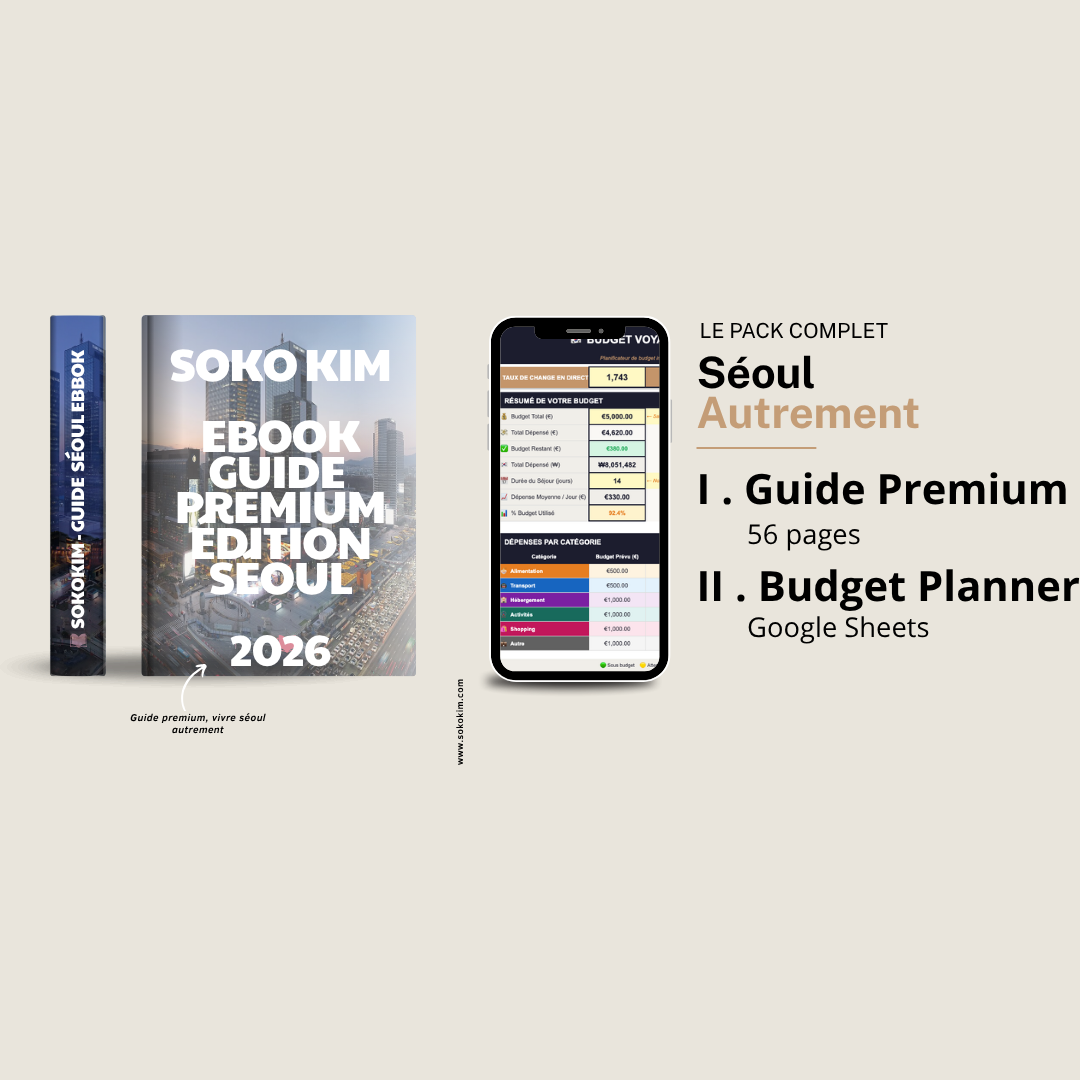 PACK COMPLET Guide Séoul Premium + Budget Planner Google Sheets - SOKOKIM